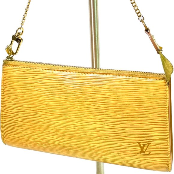 Auc Louis Vuitton Yellow Epi Leather Pochette Clutch Bag - Picture 11 of 11